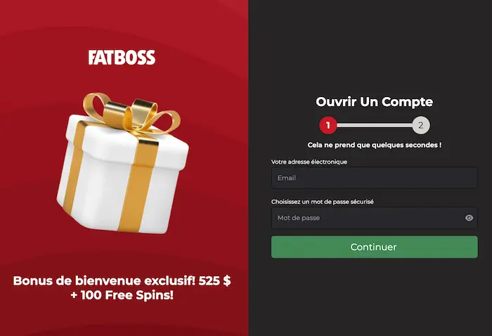 FatBoss Casino : Connexion et Inscription login